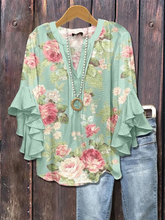 Rosalie | Vintage Rose Blouse