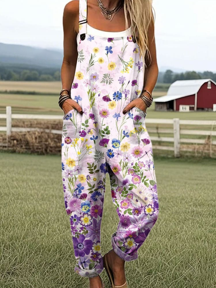 Flossie | Floral Art Jumpsuit