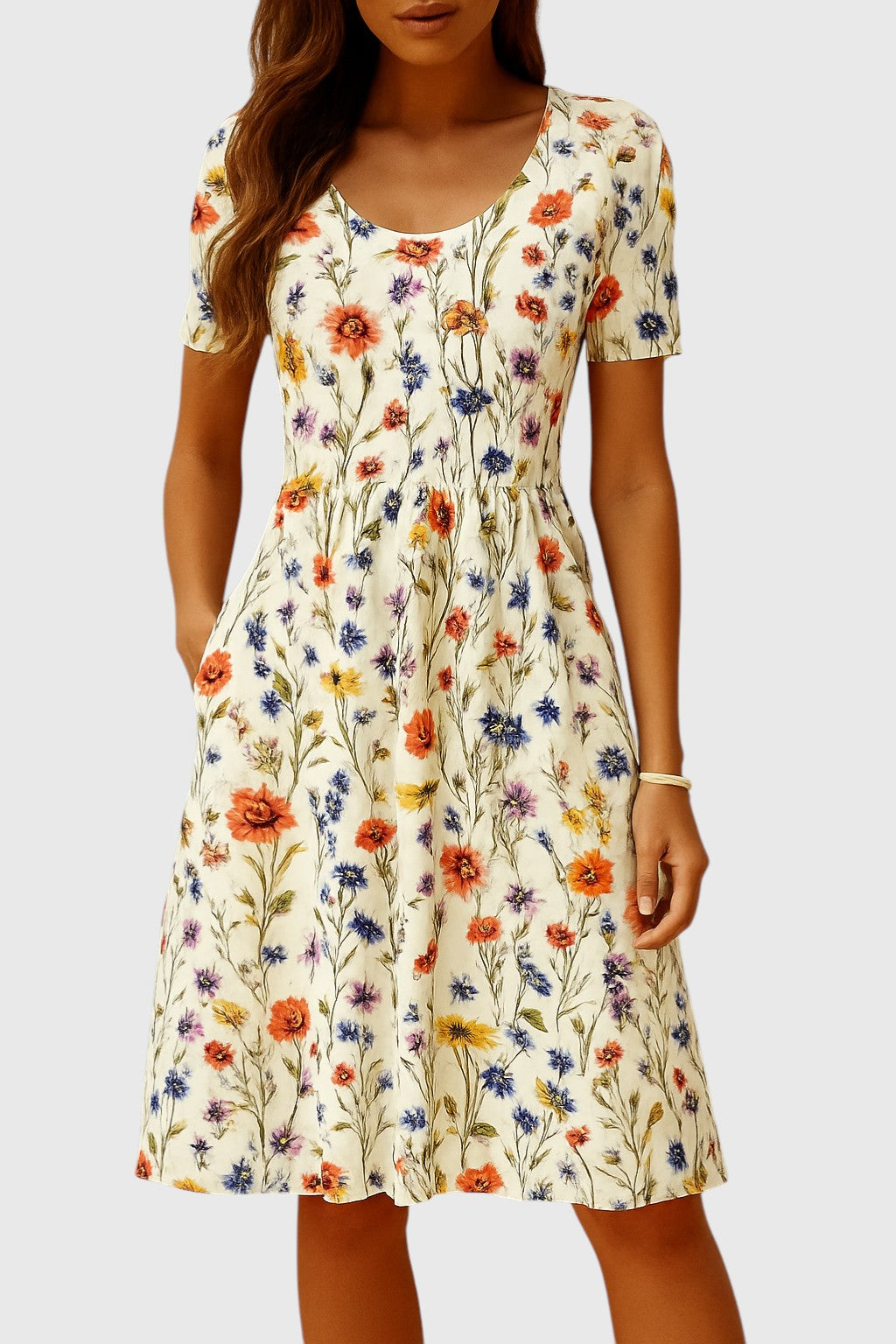 Anne™ | Elegant Short-Sleeved Dress