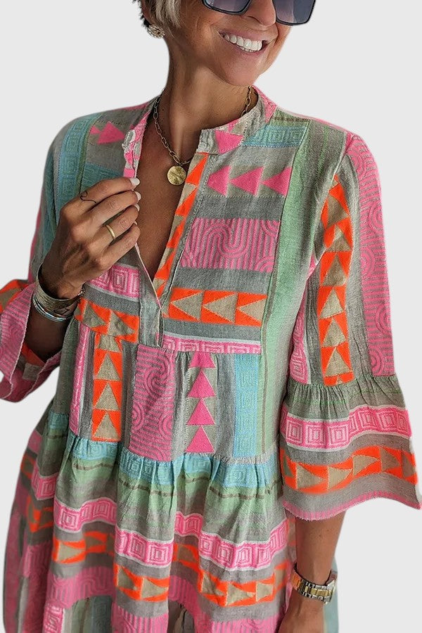 Juliane™ | Boho Tiered Midi Dress