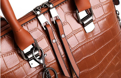 Olivia™ Classic Elegance | Modern 4-Piece Leather Bag Set