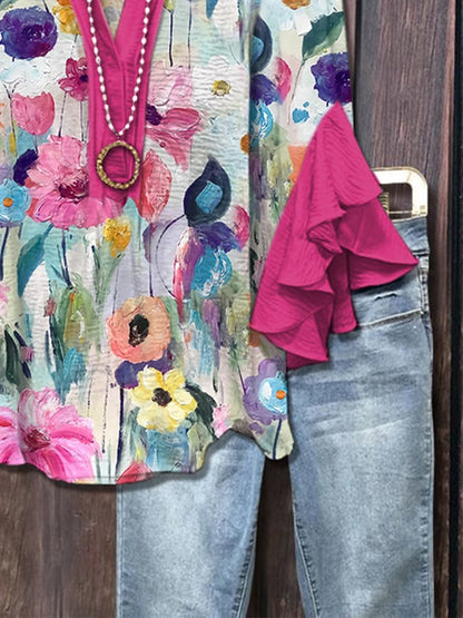 Bloomleigh™ | Watercolour Floral Blouse