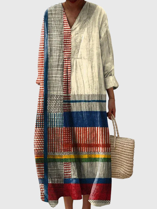 HALEY™ | MODERN GEOMETRIC MIDI DRESS