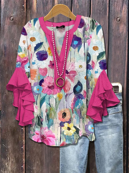 Bloomleigh™ | Watercolour Floral Blouse