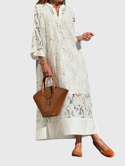 DAWN™ | EMBROIDERED MIDI DRESS