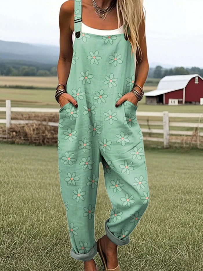 Willa | Floral Overall Jumpsuit